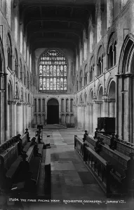 Nave Prints: The Nave Facing West, Rochester Cathedral