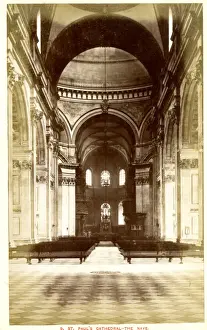 Stereoscopic Prints: Nave of St. Pauls Cathedral, London