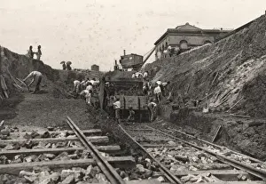 Pick Prints: Navvies building a new railway line, UK