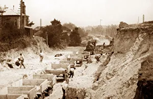 Navvies building a railway