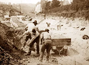 Navvies building a railway