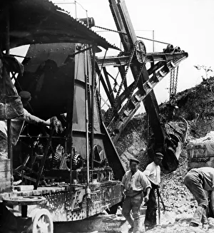 Digger Prints: Navvies building a railway line in the UK, early 1900s