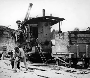Navvies building a railway line in the UK, early 1900s