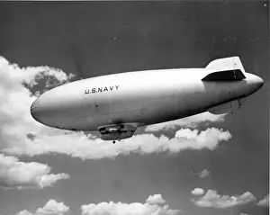 Goodyear Prints: US Navy Goodyear K-Series airship in flight in 1943