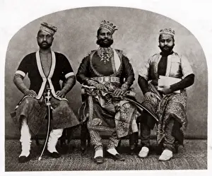Nawab of Jowrah and his nephews, India 1860s. Date: 1860s