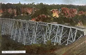 Shan Prints: Nawnghkio, Shan State, Myanmar - Goteik Railway Viaduct