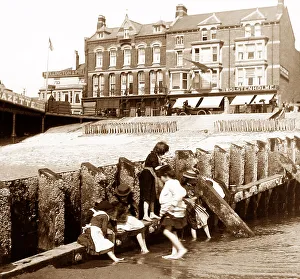 Near Blackpool South Pier in 1890