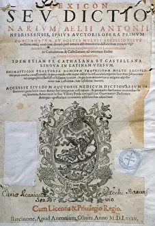 Nebrija, Elio Antonio de (1441-1522). Spanish Humanist. Dic