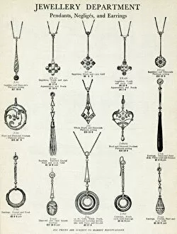 Images Dated 6th November 2015: Necklace pendants and earrings 1929