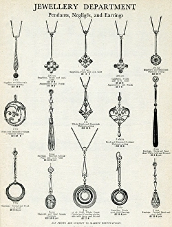 Images Dated 6th November 2015: Necklace pendants and earrings 1929