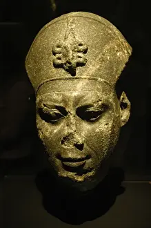 Initial Prints: Nectanebo II (ruled in 360-342 B. C. ). Bust. Egypt