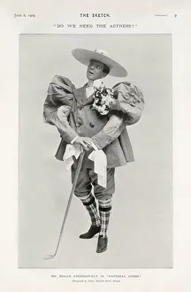 Images Dated 11th March 2020: Do we need the Actress?. Mr Edgar Atchison-Ely in Rational Dress. Date: 1904
