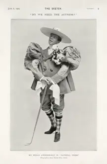 Drag Prints: Do we need the Actress?. Mr Edgar Atchison-Ely in Rational Dress. Date: 1904