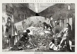 Needlewomen here... Image 11 of a series on the benefits of Australia over England & encouraging emigration. Date: 1863