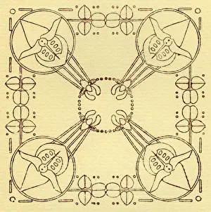 Needlework pattern in outline