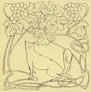 Needlework pattern in outline