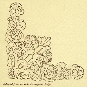 Needlework pattern in outline