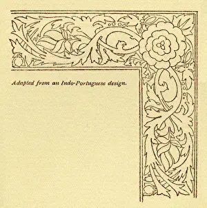 Needlework pattern in outline