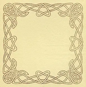 Needlework pattern in outline