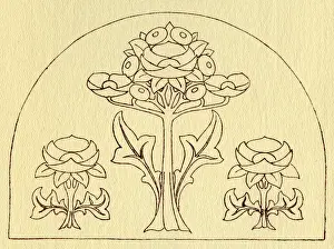 Needlework pattern in outline
