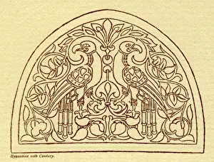 Needlework pattern in outline