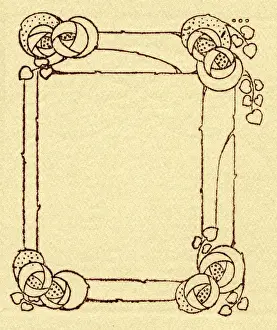 Needlework pattern in outline