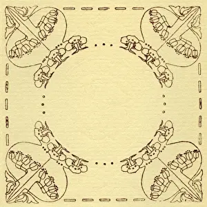 Needlework pattern in outline