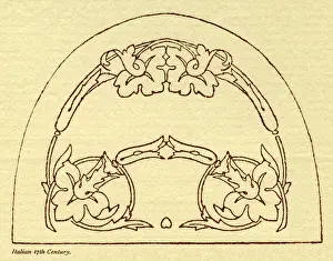 Needlework pattern in outline