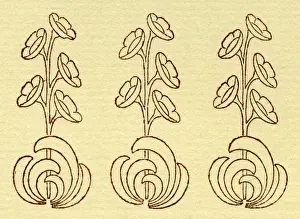 Needlework pattern in outline