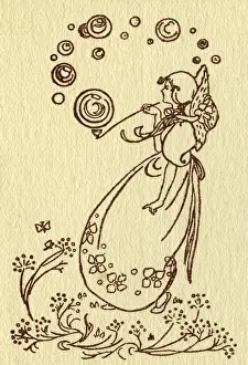 Needlework pattern in outline