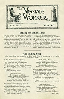 Worker Collection: The NeedleWorker, WW1 knitting with Jessie Pope poem