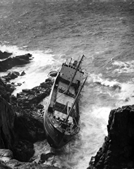 1972 Gallery: Nefeli wrecked at Dollar Cove, Lands End, Cornwall