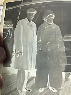 Negative of James and Mabel Fenwick on Carpathia