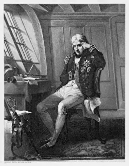1758 Prints: Nelson in his Cabin