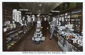 Drug Prints: Nelson Drug Company Store, Dowagiac, Michigan, USA
