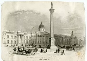 Images Dated 17th March 2017: Nelsons Column and National Gallery, London