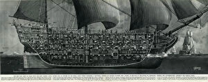 Davis Collection: Nelsons flagship HMS Victory by G. H. Davis