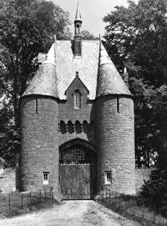 Gatehouse Prints: The Neo Gothic gatehouse of Goodrich Court, Wye Valley, Herefordshire