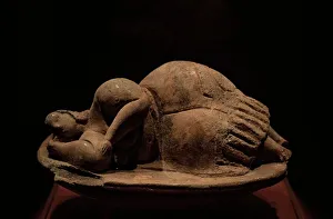 Chamber Prints: Neolithic Period. The Sleeping Lady. Clay statuette