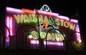 Lighting Collection: Neon Frontage at Walthamstow Dog Racing Stadium