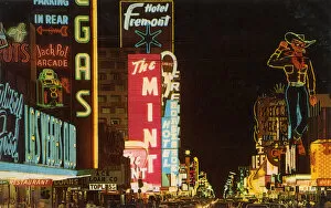 Vegas Collection: Neon signs in Fremont Street, Las Vegas, Nevada, USA