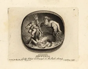 Neptune, Roman god of rivers and the sea, holding a trident