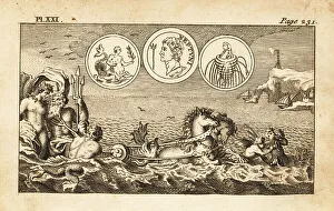 Roman Myth Prints: Neptune, Roman god of the seas