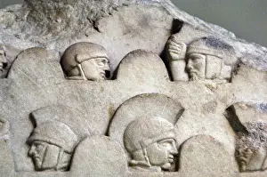 Lycia Prints: Nereid Monument. Classical period Lycia. Turkey. Soldiers. P