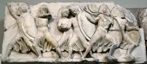 Nereid Monument. Classical period Lycia. Turkey. Soldiers. P