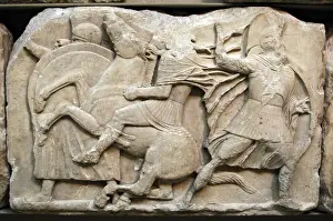 Nereid Monument. Classical period Lycia. Turkey. Warriors. G