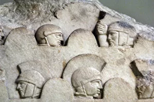 Nereid Monument. Classical period Lycia. Turkey. Soldiers. P