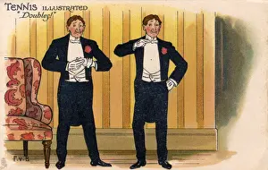 Worry Prints: Two nervous Edwardian Gentlemen - possibly twins