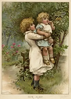 C1890 Prints: Nest of Birds