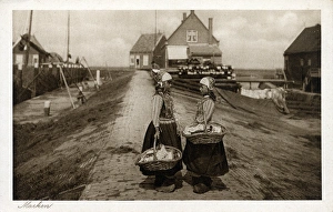 Images Dated 30th December 2015: The Netherlands - Marken - Two young Dutch Girls